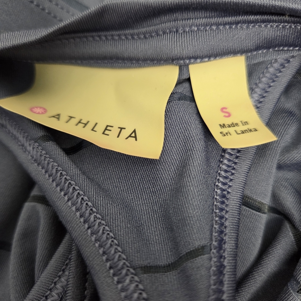 Athleta Blue Stripe Active Workout Tank Size S - Picture 3 of 3